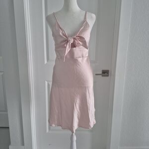 Selfie Leslie Blush Pink Satin Dress